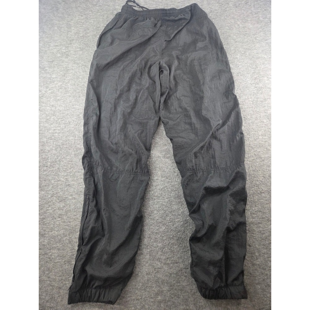 Nike Track Pants Men L Black Windbreaker Vintage Nylon Mesh Lined Ankle Zip 0058
